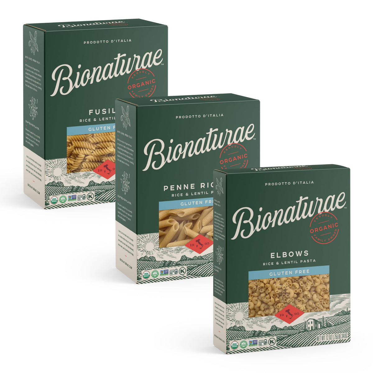 bionaturae front packaging showing variety pack and product benefits
