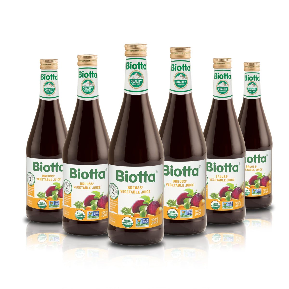 Biotta Breuss front packaging showing label and organic seal for clear identification and trust