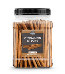 Birch & Meadow front packaging showing 14.4 oz of Ceylon cinnamon sticks, easy storage benefit