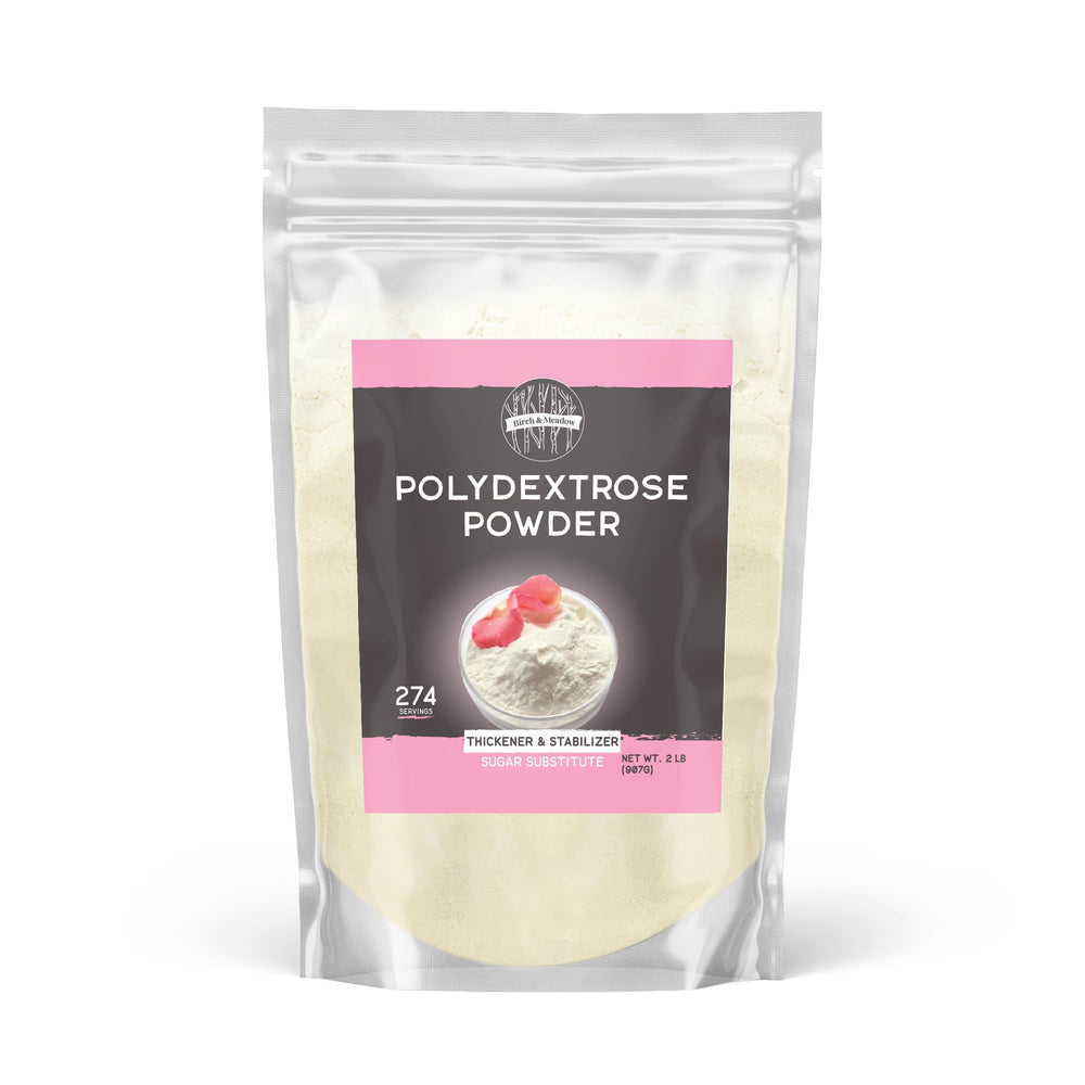 Birch & Meadow front package showing 2 lb polydextrose and clear labeling benefit