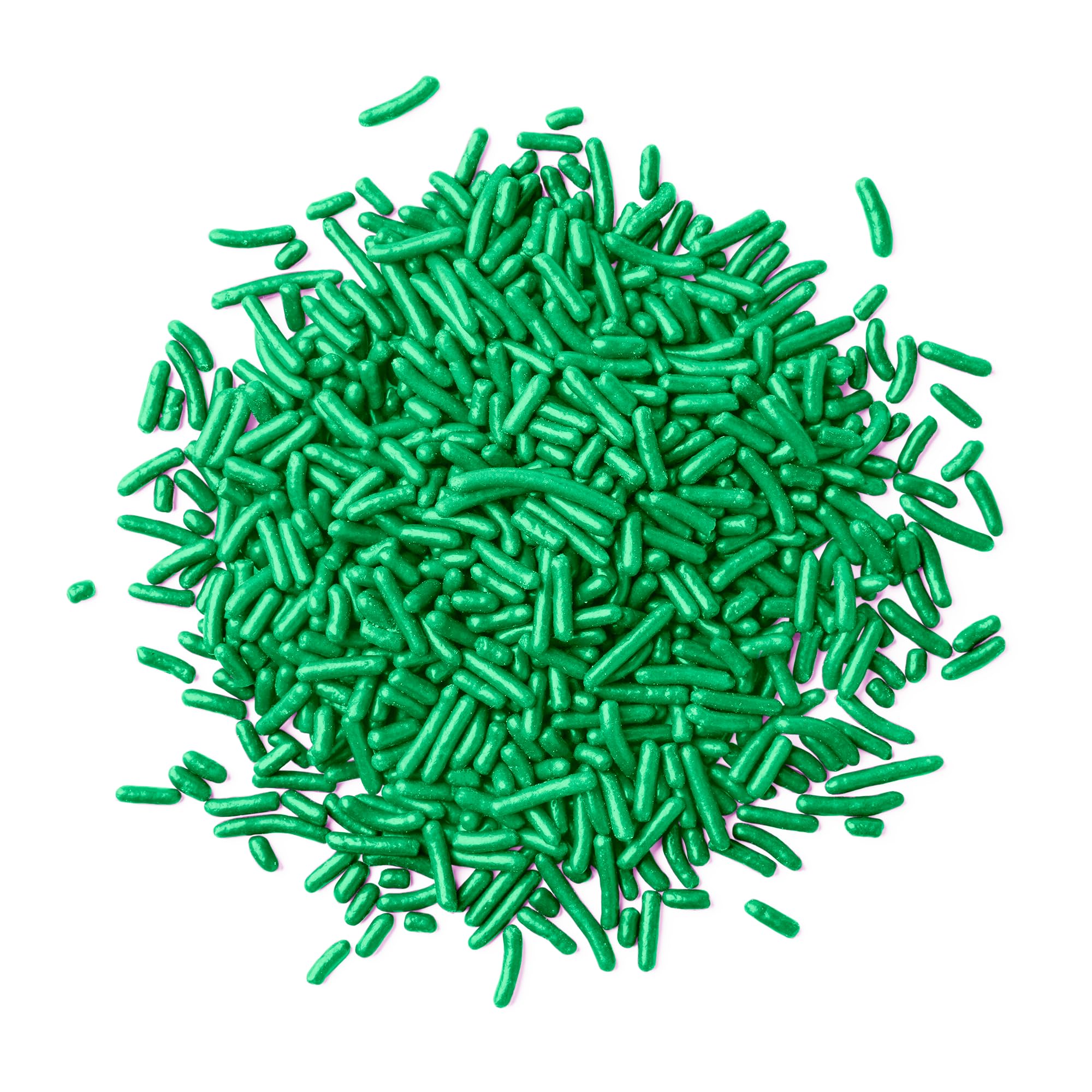 Birch & Meadow green sprinkles on frosted cupcake adding vivid color and party-ready appeal