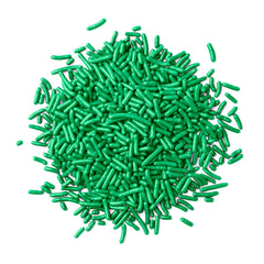 Birch & Meadow green sprinkles on frosted cupcake adding vivid color and party-ready appeal
