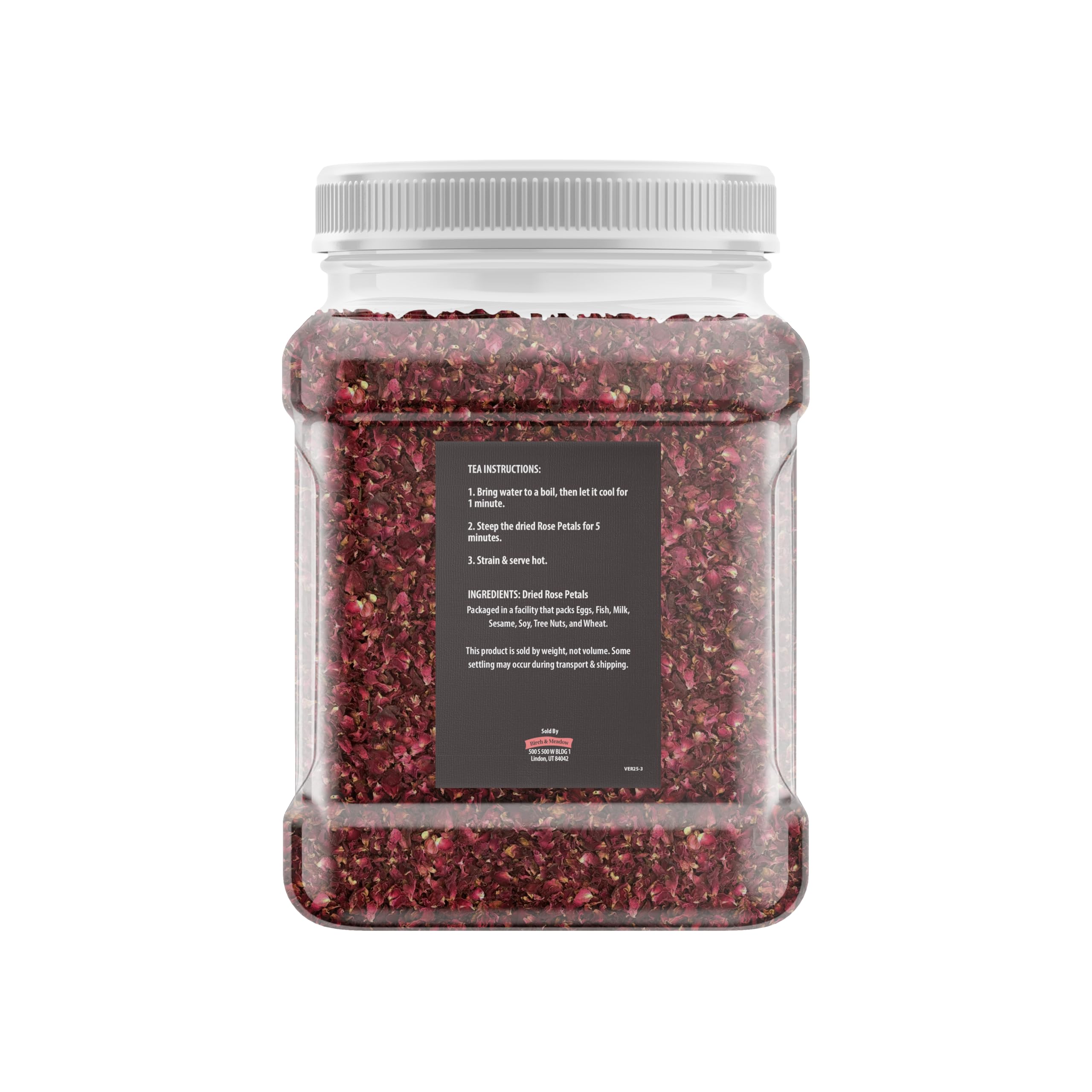 Birch & Meadow close-up of dried rose petals highlighting texture and natural color for crafts
