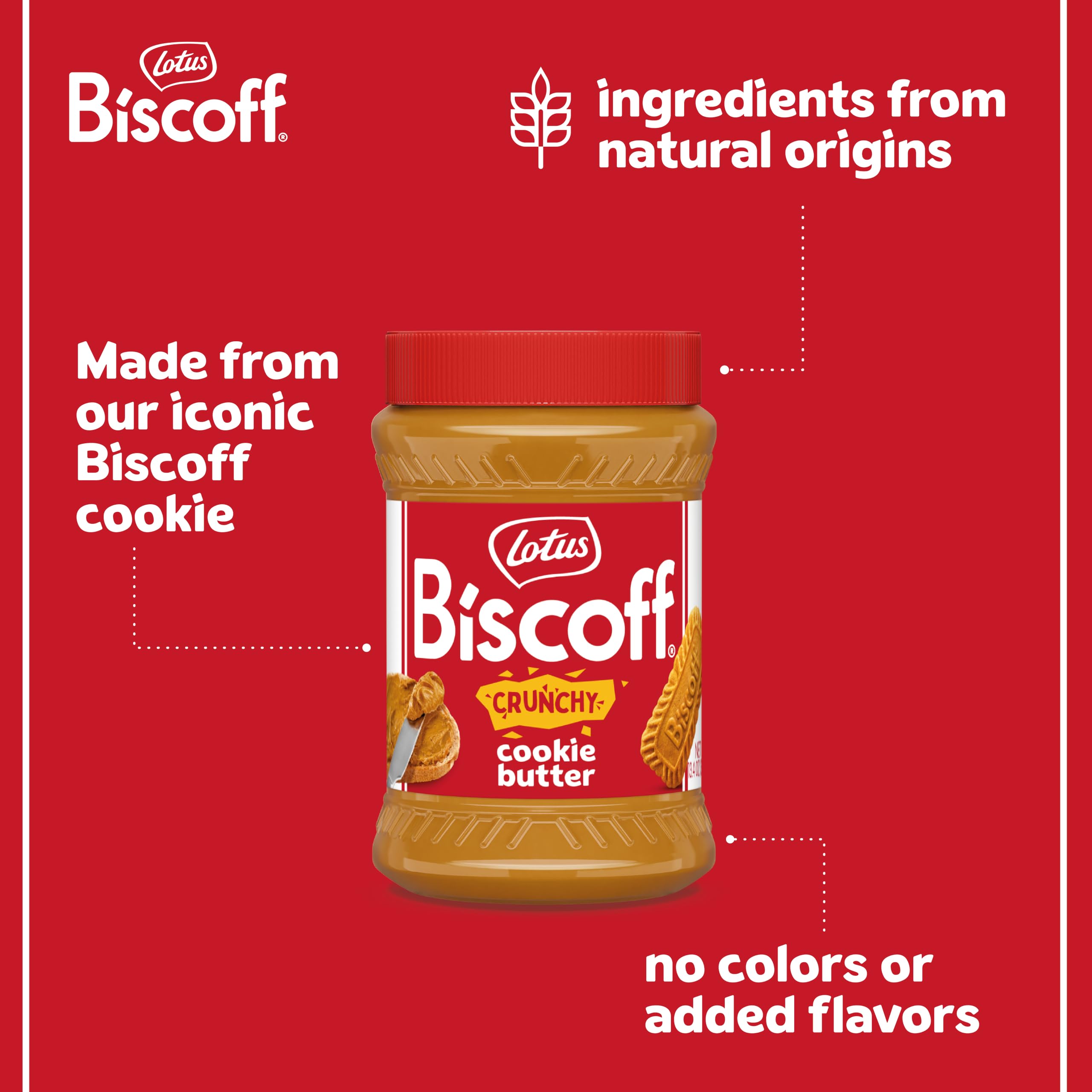 Spoonful of Biscoff showing crunchy biscuit pieces and creamy base for taste appeal