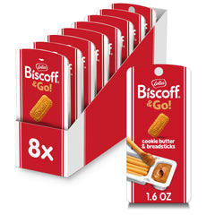 Biscoff front packaging showing 8 single-serve snack packs and brand appeal