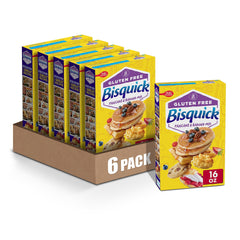 Betty Crocker Bisquick front packaging showing product and gluten free label for convenience