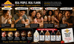 Bits N Things syrup blended into iced lemonade illustrating instant dissolution
