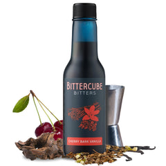 Bittercube front packaging showing bottle and label enhancing cocktail presentation