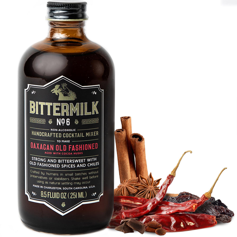 Bittermilk No.6 front label showing product name and volume for clear identification