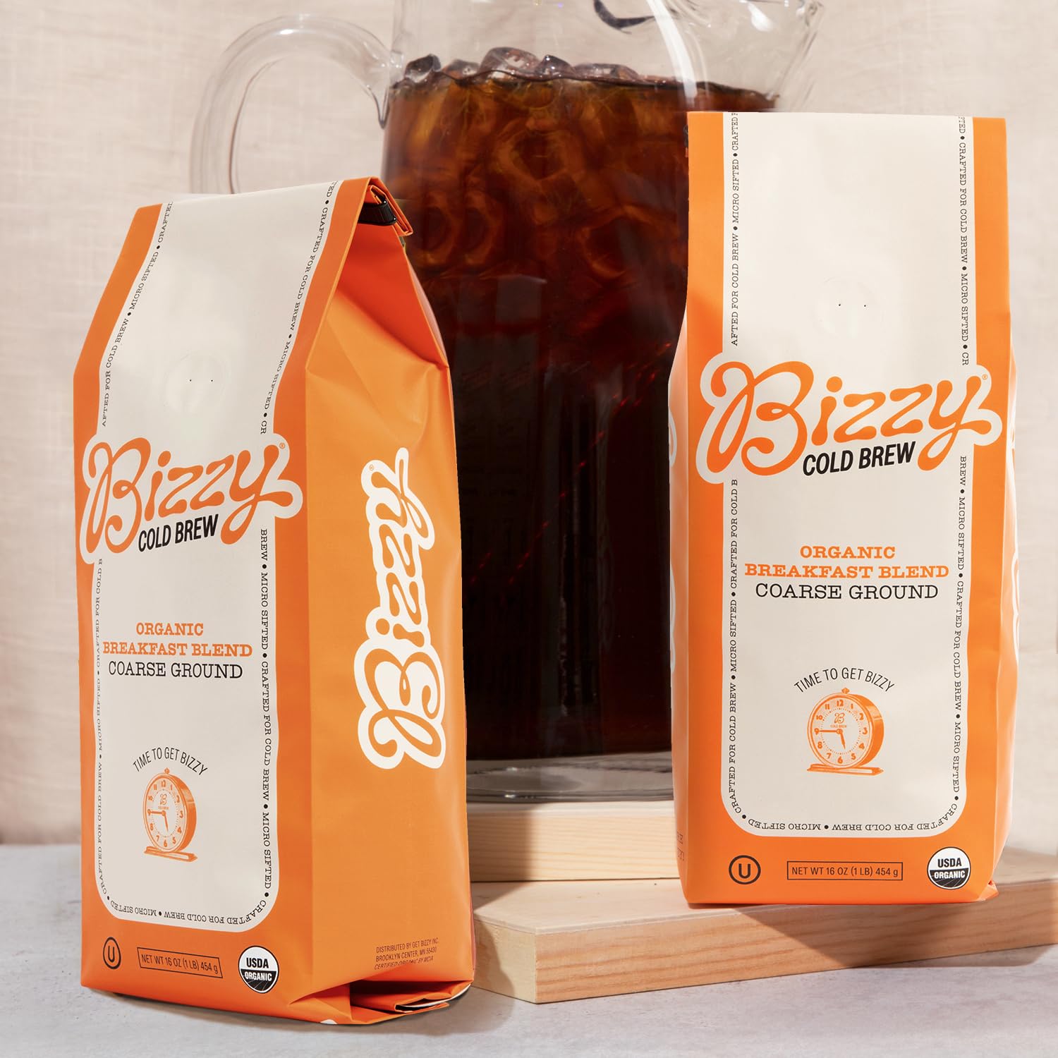 Bizzy coarse ground close-up texture highlighting micro-sifted grind for smooth extraction