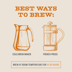 Bizzy cold brew in glass served with ice demonstrating smooth, low-acidity result