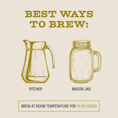 Bizzy cold brew being poured into glass, smooth citrus-forward flavor