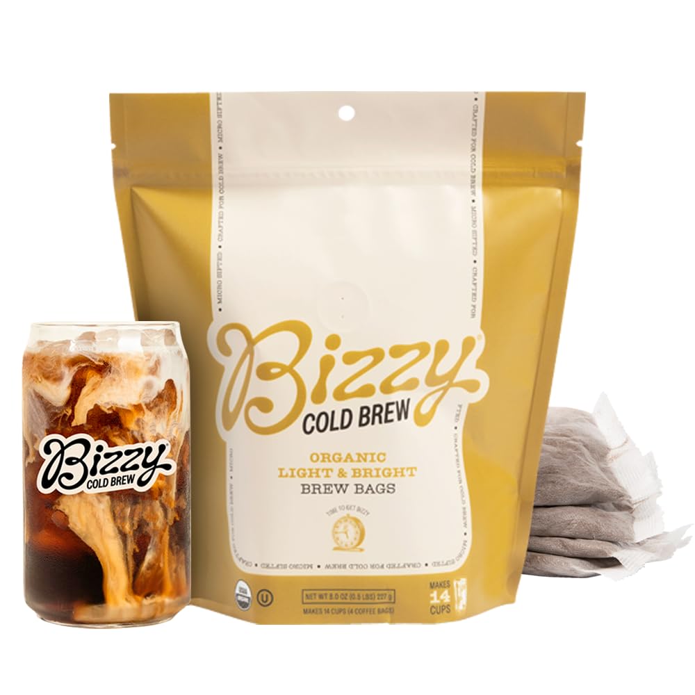 Bizzy label close-up showing USDA Organic and Kosher certifications
