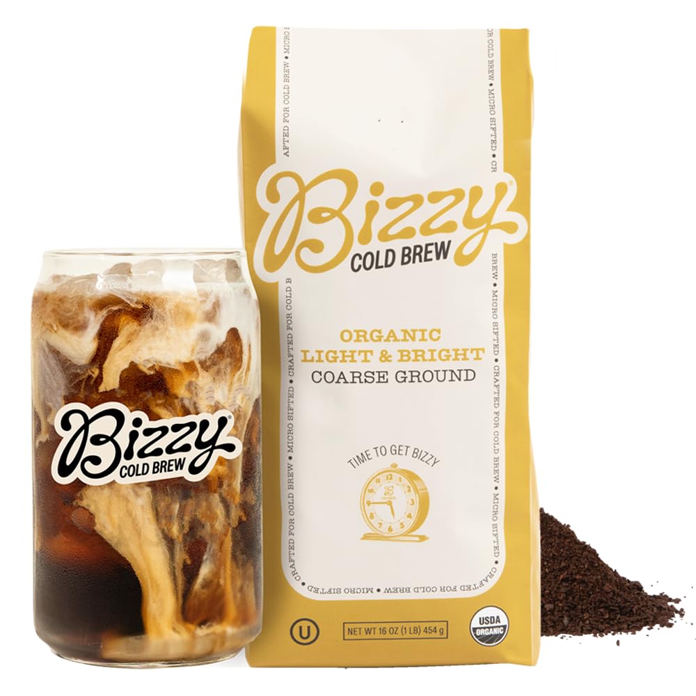 Bizzy front packaging showing label and fresh cold-brew promise