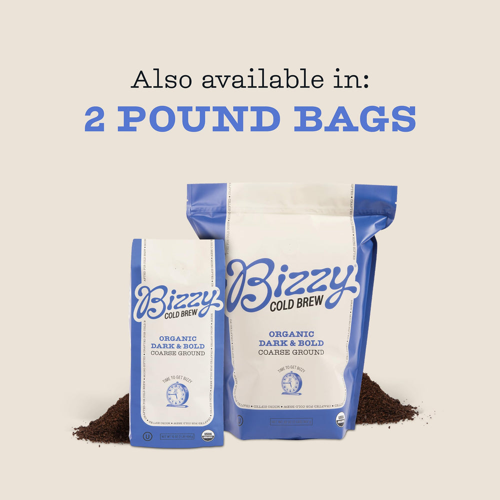 Bizzy scale measuring coffee showing accurate dosing for consistent concentrate