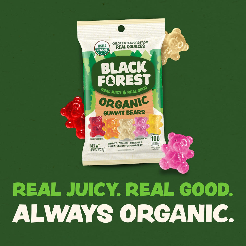 Black Forest Organic reseal zipper detail on bag emphasizing convenience and freshness retention