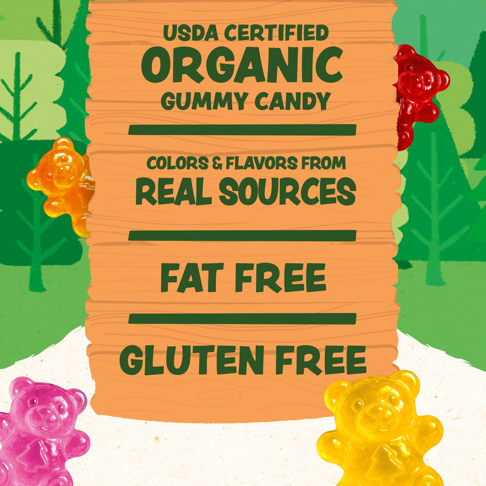 Black Forest gummy texture detail showing soft, juicy chewability