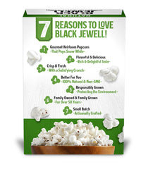 Black Jewell black kernels close-up highlighting heirloom appearance and natural quality