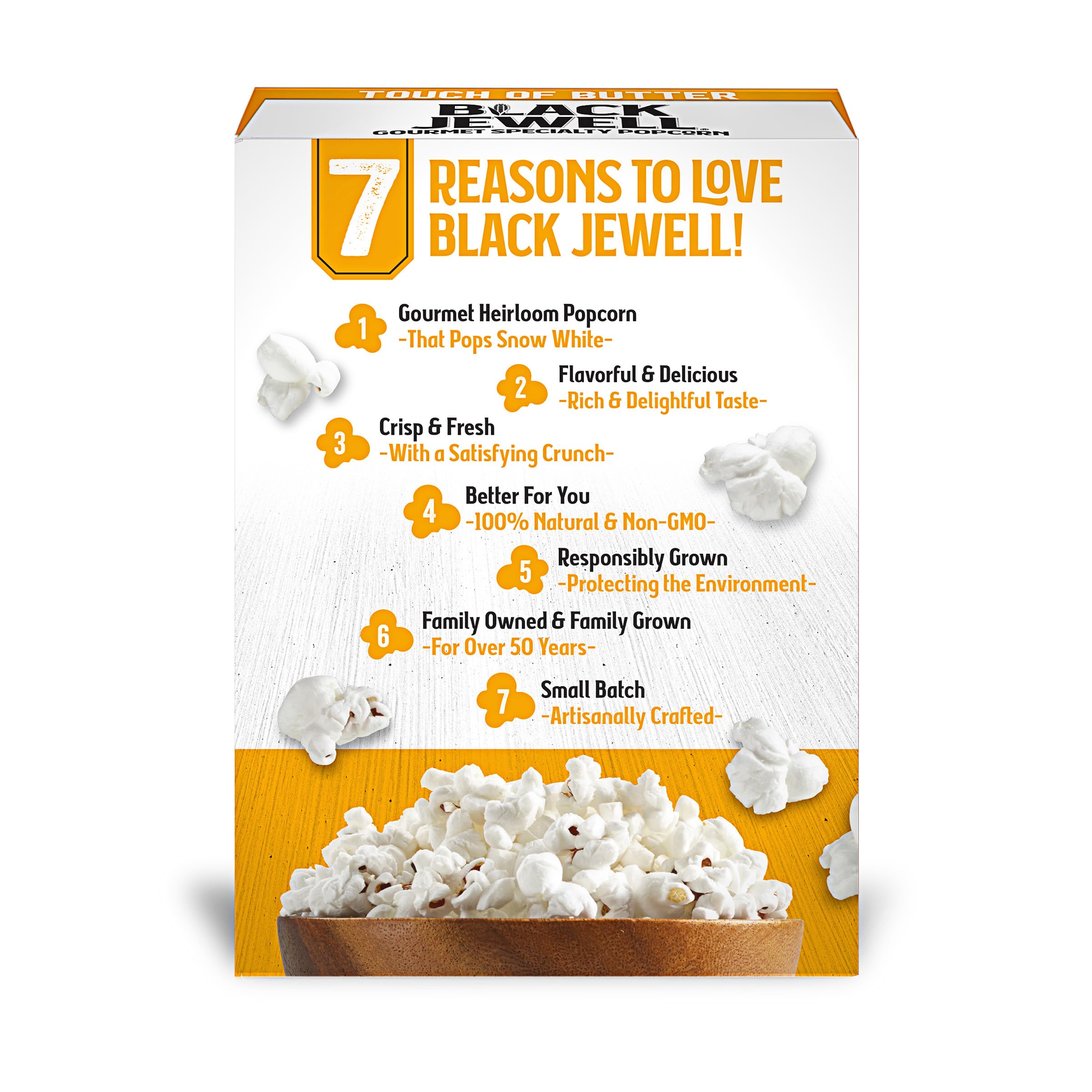 Close-up of kernel texture highlighting Black Jewell tender popcorn benefit