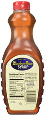 Blackburn's syrup pour closeup highlighting smooth texture and easy serving