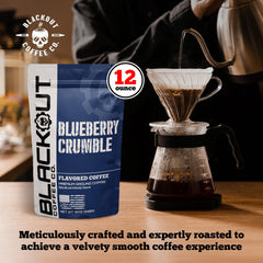 Blackout Coffee Co. label with roast details emphasizing American-roasted Arabica quality