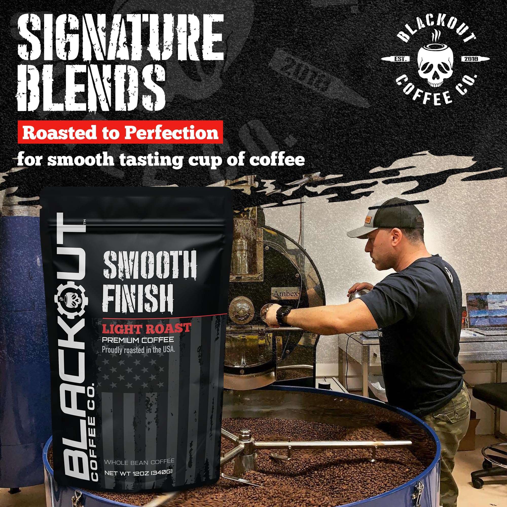 Blackout Coffee espresso shot pulled to show concentrated bright flavor