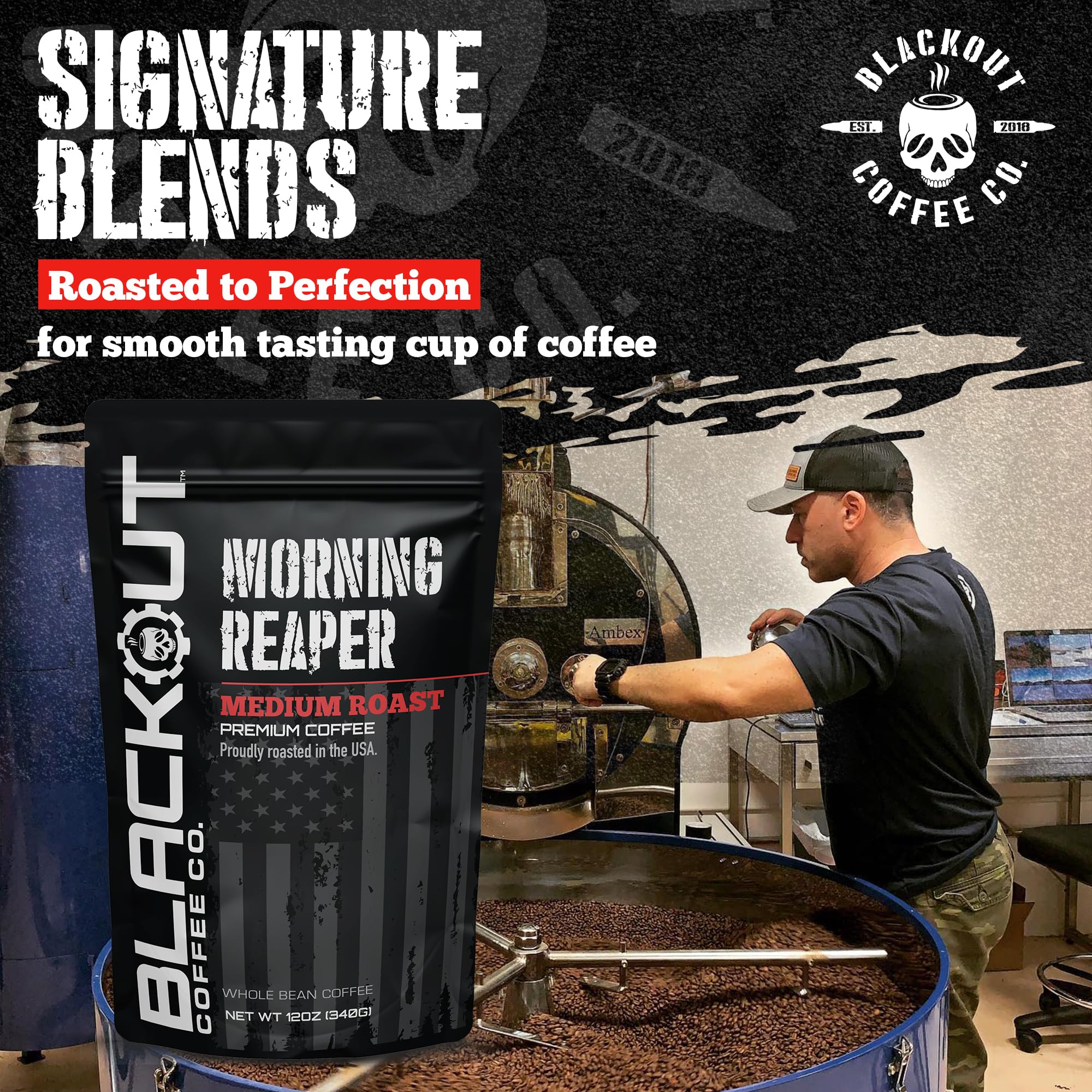 Blackout Coffee pour-over brewing setup showing clarity and flavor extraction
