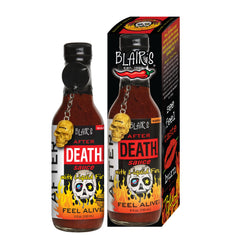 Blair's After Death Sauce front label showing bold branding and heat warning for collectors