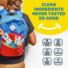Blake's Seed Based bars arranged in a school lunchbox, allergy-friendly snack option