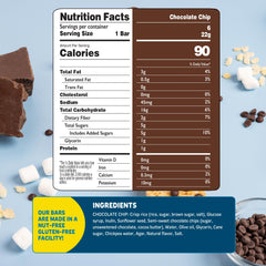 Blake's individually wrapped chocolate chip bar highlighting portability
