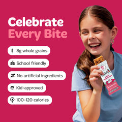 Blake's Seed Based birthday cake bar unwrapped showing soft bite and appeal