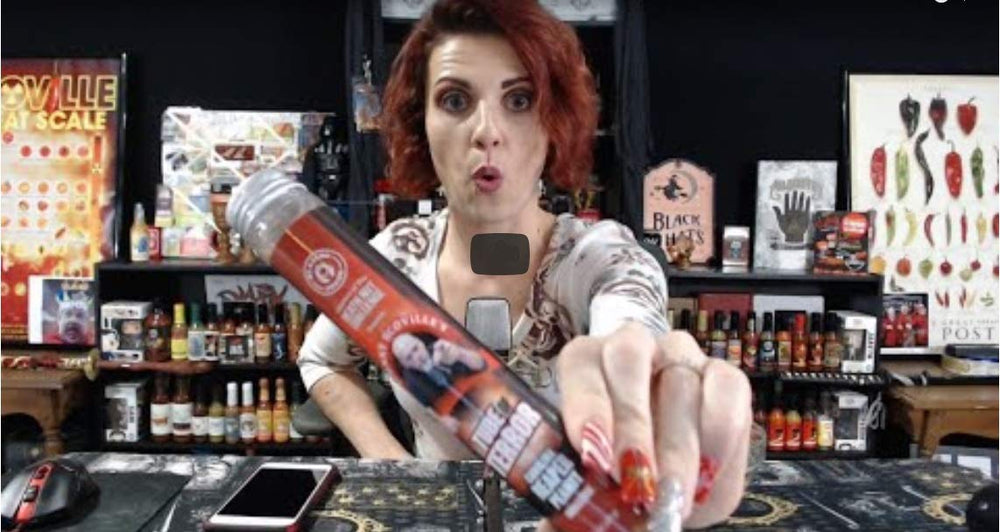 BLAZING FOODS label with ingredient list showing pepper varieties and capsaicin clarity