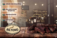 Bledie Lekker biltong chunks served in a bowl demonstrating ready-to-eat convenience and sharing