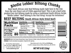 Bledie Lekker chunks held in hand comparing size and portion for on-the-go snacking