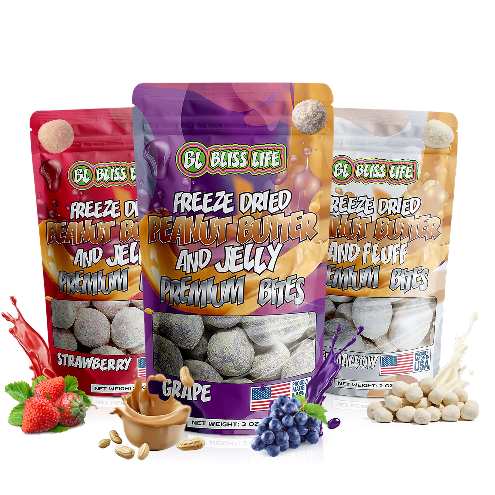 Bliss Life front packaging showing three-bag bundle and variety benefits