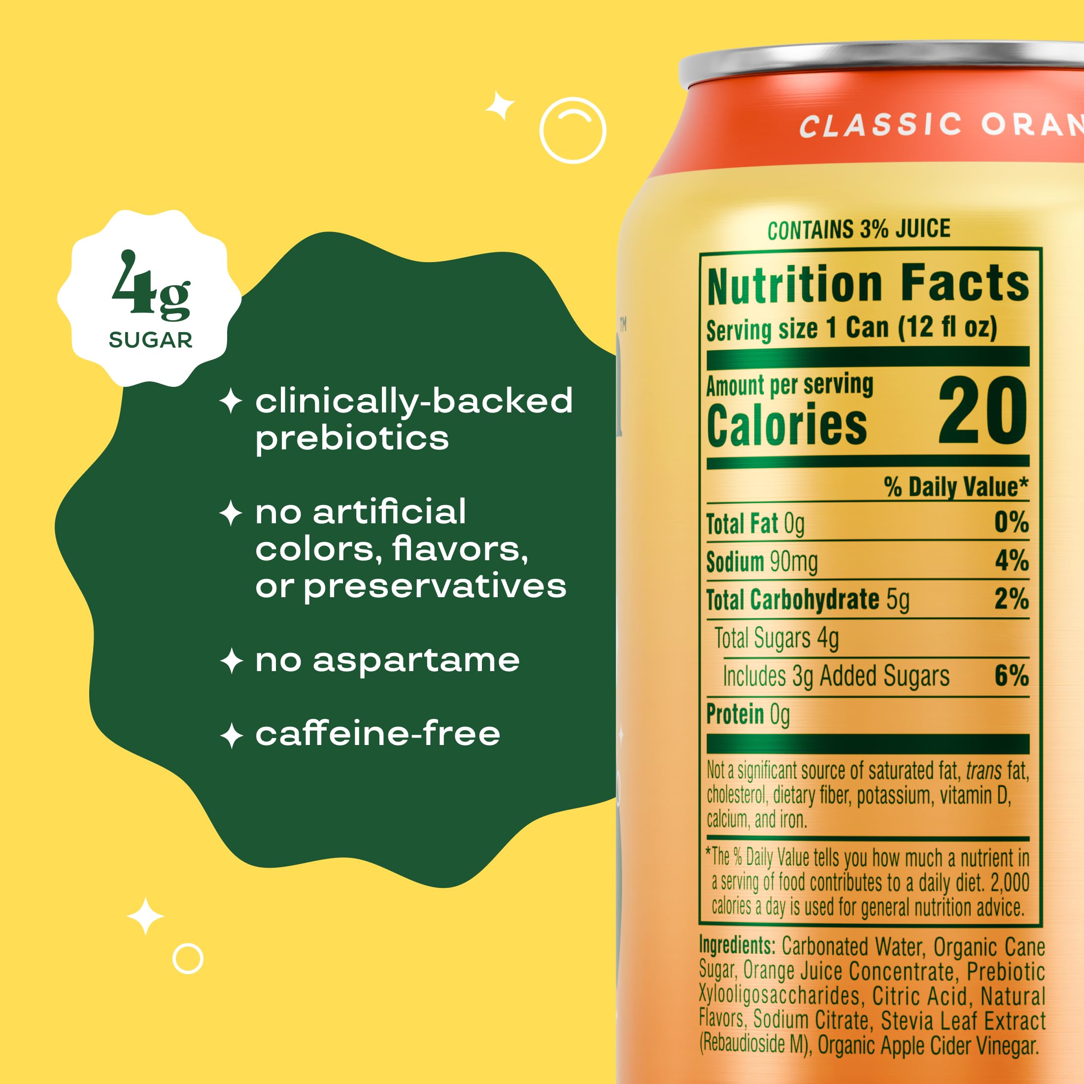 Close-up of Bloom Nutrition can label highlighting flavor and clean ingredients benefit