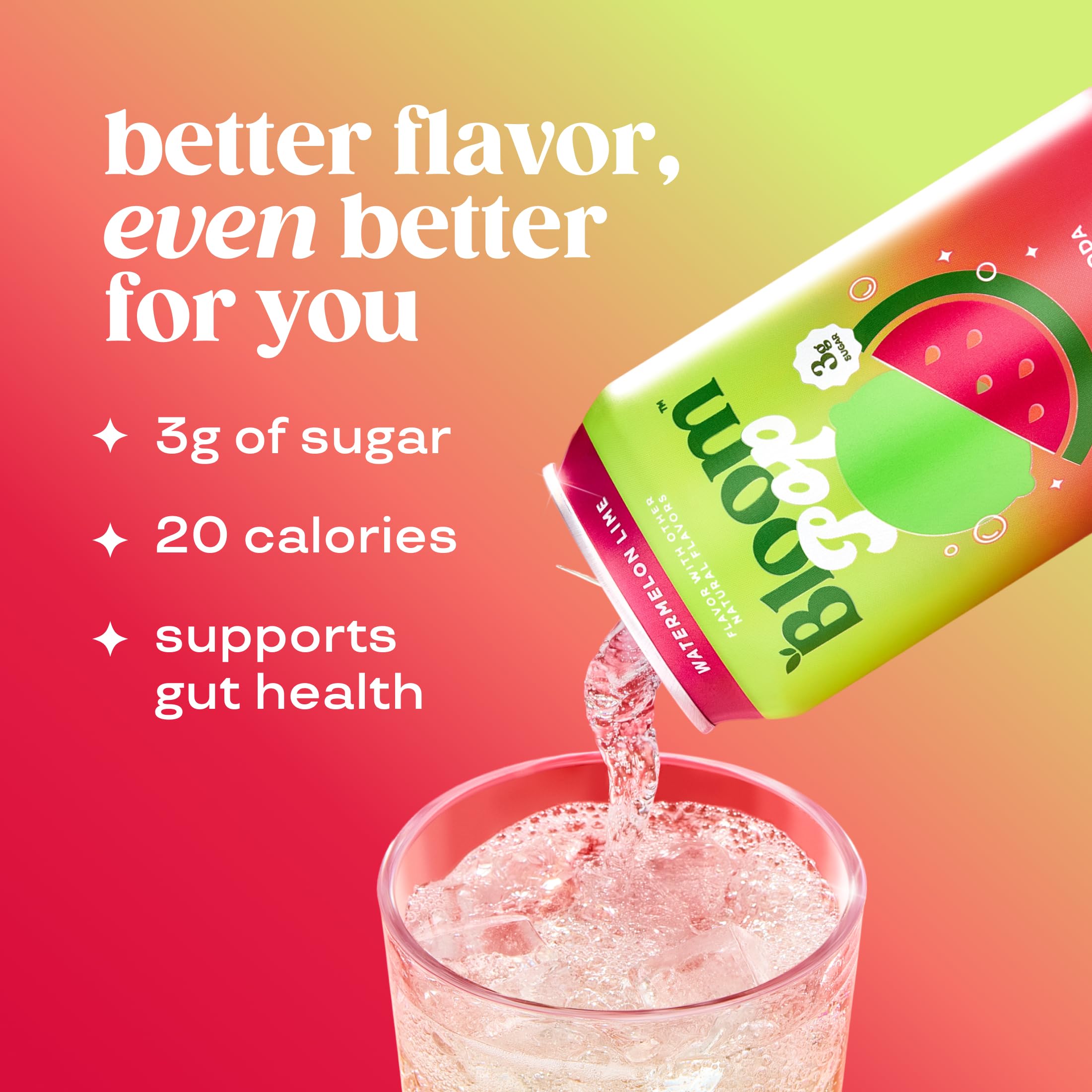 Bloom Nutrition Bloom Pop close-up bubbles highlighting carbonation and texture