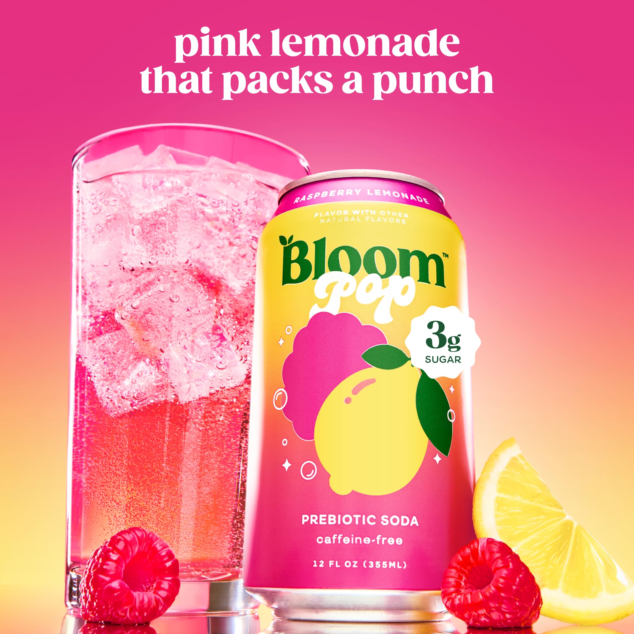 Bloom Nutrition pouring into glass to show clarity and serving suggestion benefit
