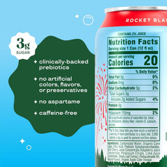 Bloom Nutrition Rocket Blast close-up of can texture highlighting crisp can finish and refreshing appeal