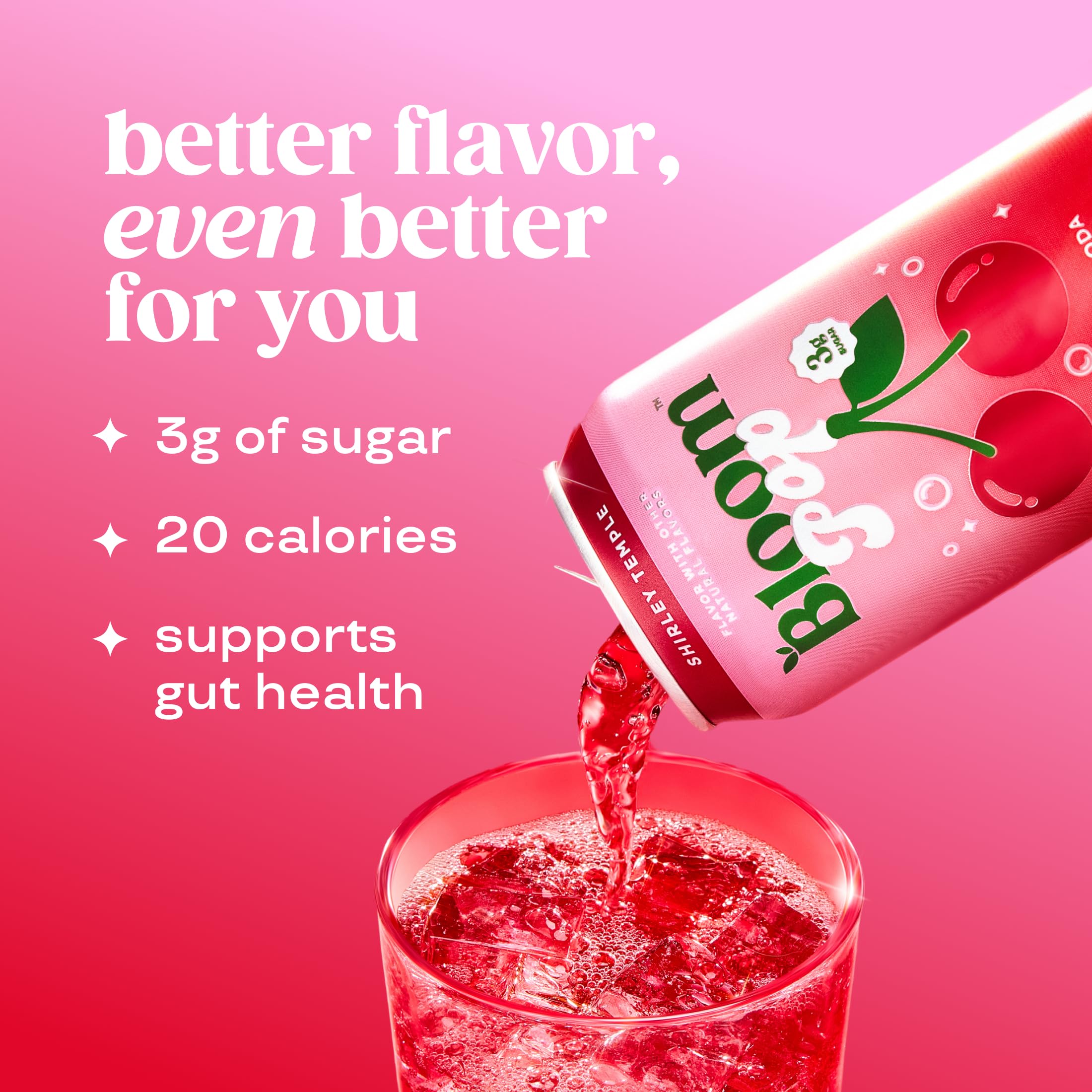 Bloom Nutrition close-up fizz and bubbles highlighting refreshing texture