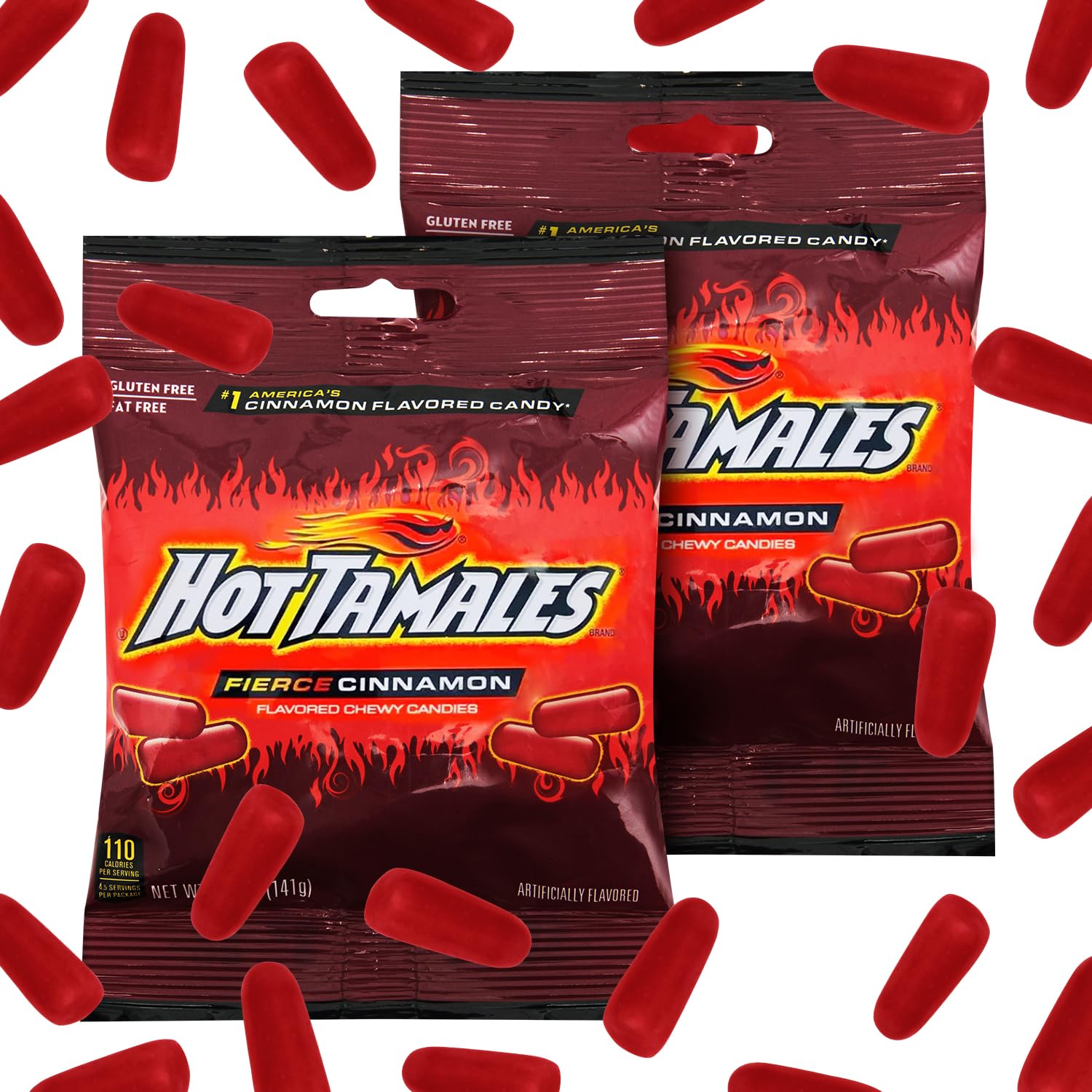 Bloom's Hot Tamales open box with chews visible, illustrating easy access and shareable portions