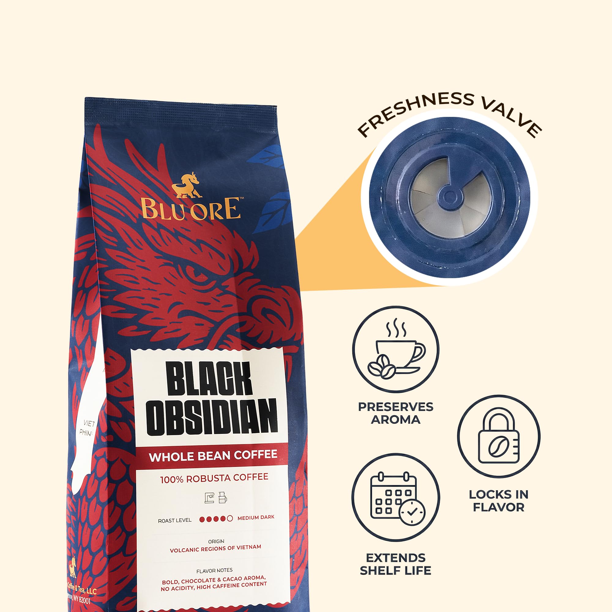 Blu Ore moka pot pouring espresso showcasing intense flavor extraction benefit