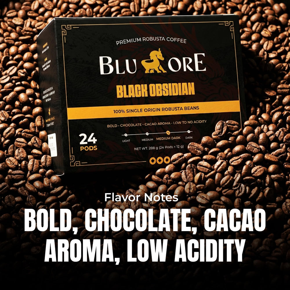 Blu Ore single K-Cup pod close-up highlighting pod build and convenient brewing
