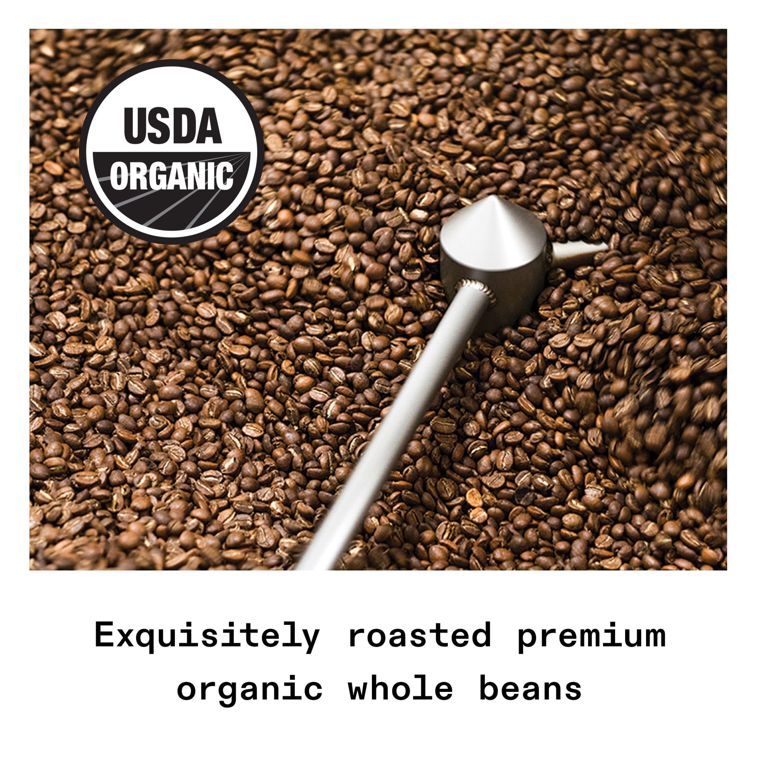 Blue Bottle Coffee whole beans close-up highlighting roast color and texture