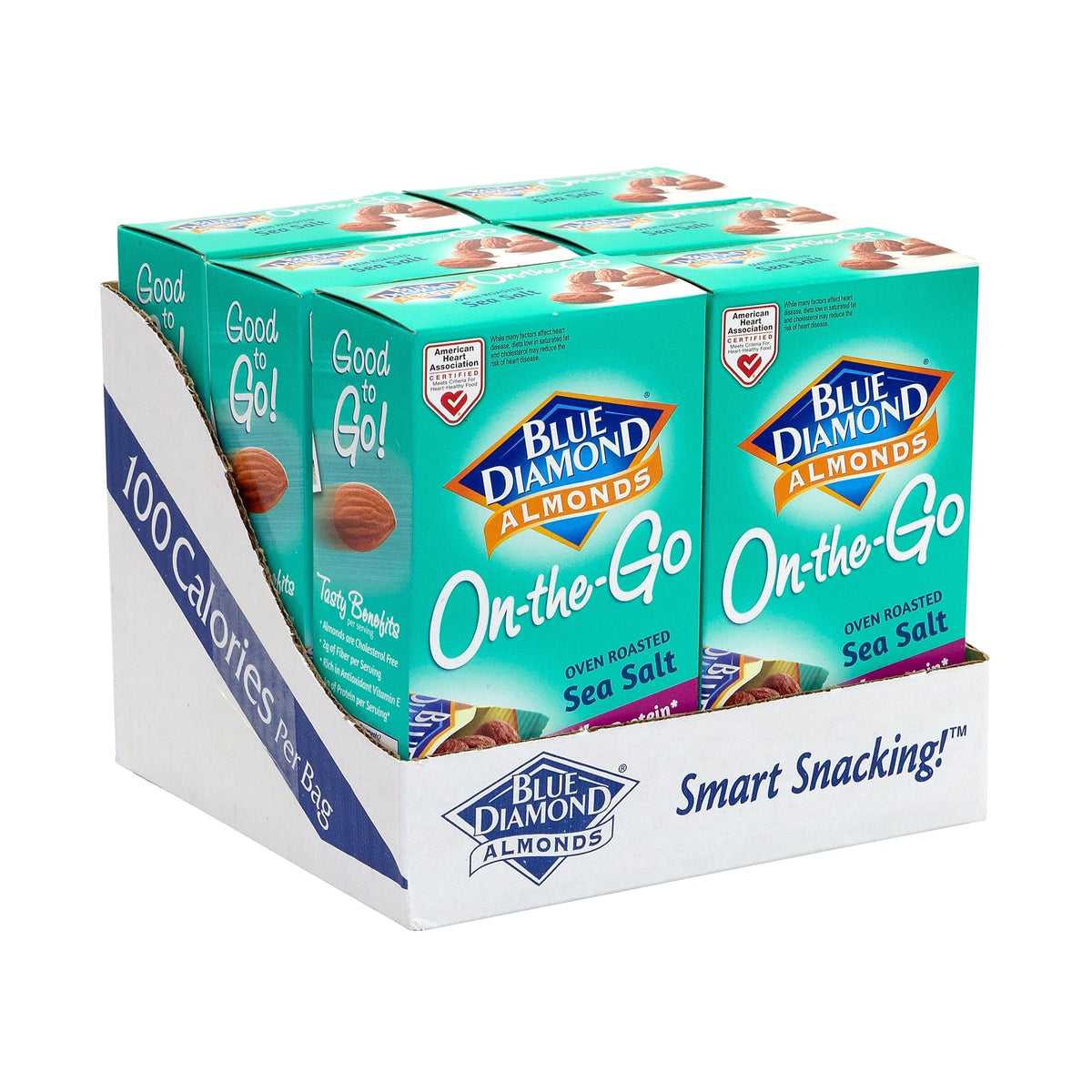 Blue Diamond front packaging showing oven roasted sea salt and value pack benefit