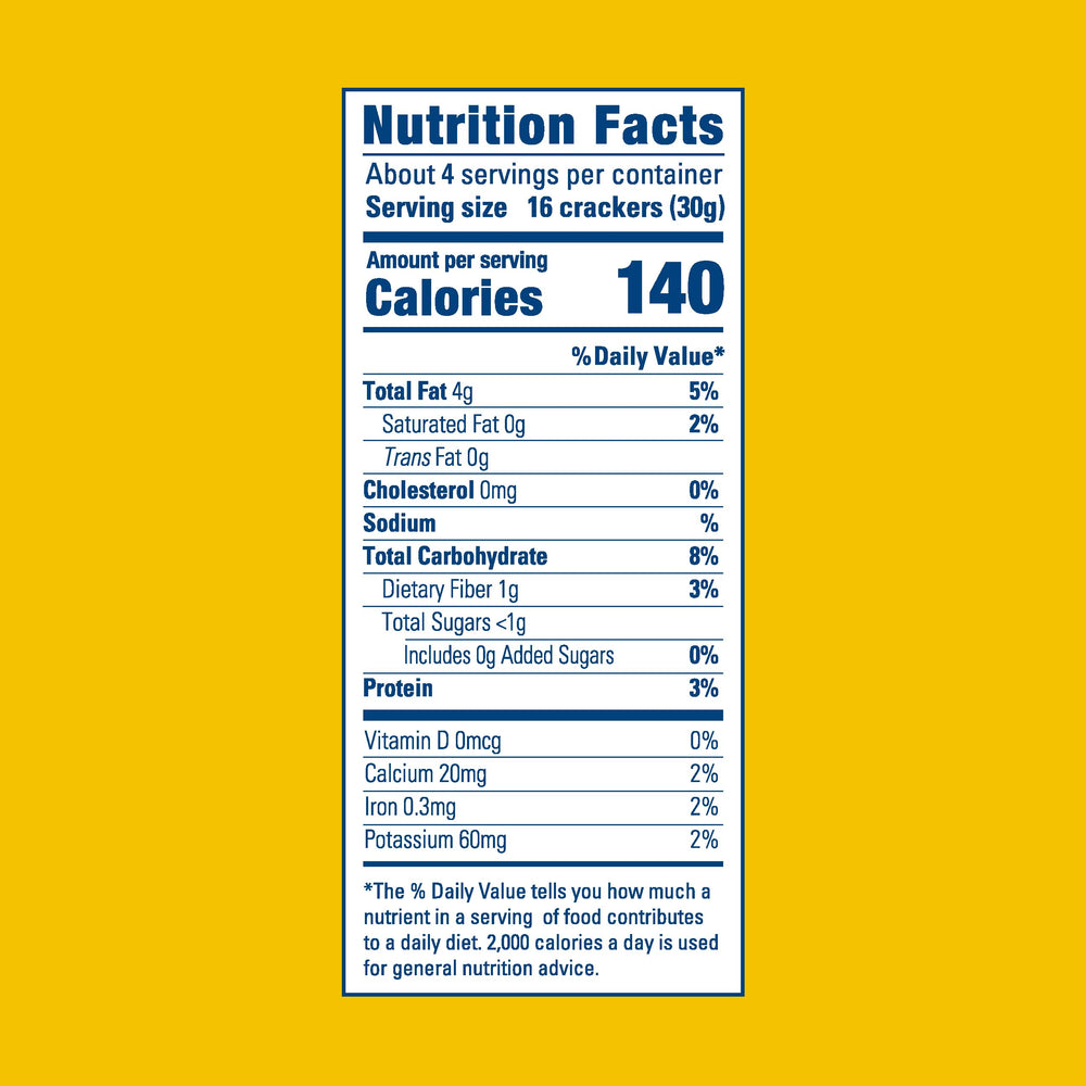 Blue Diamond close-up of label listing real cheese and non-GMO benefits