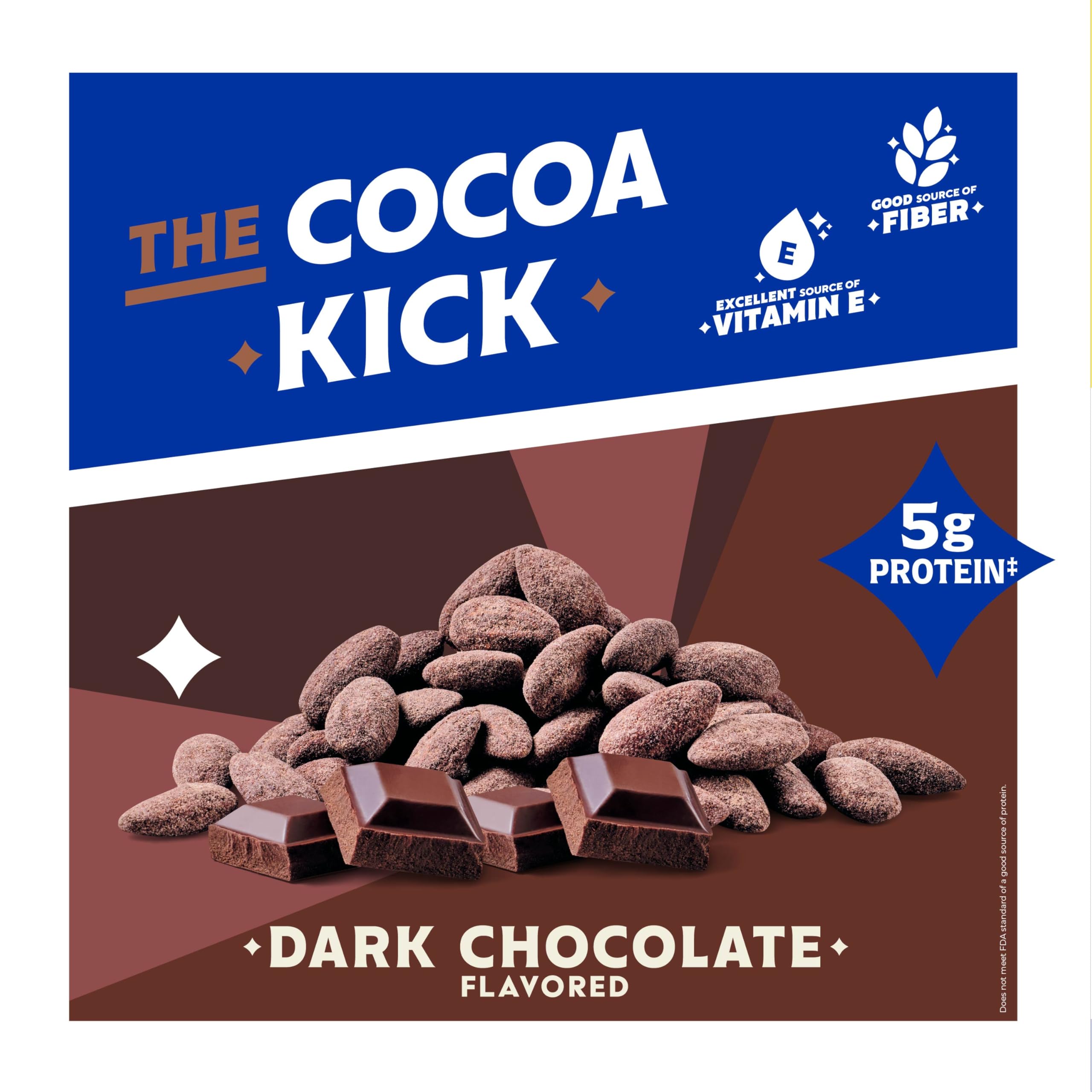 Blue Diamond opened single-serve pouch with almonds visible for quick on-the-go snacking