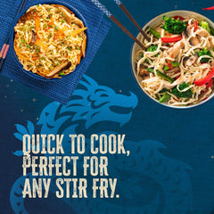 Blue Dragon noodles boiling in pot demonstrating fast cook time