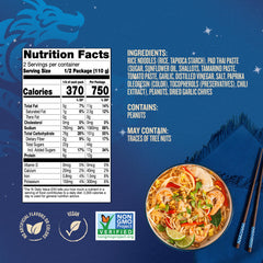 Blue Dragon close-up of thin rice noodles highlighting texture benefit