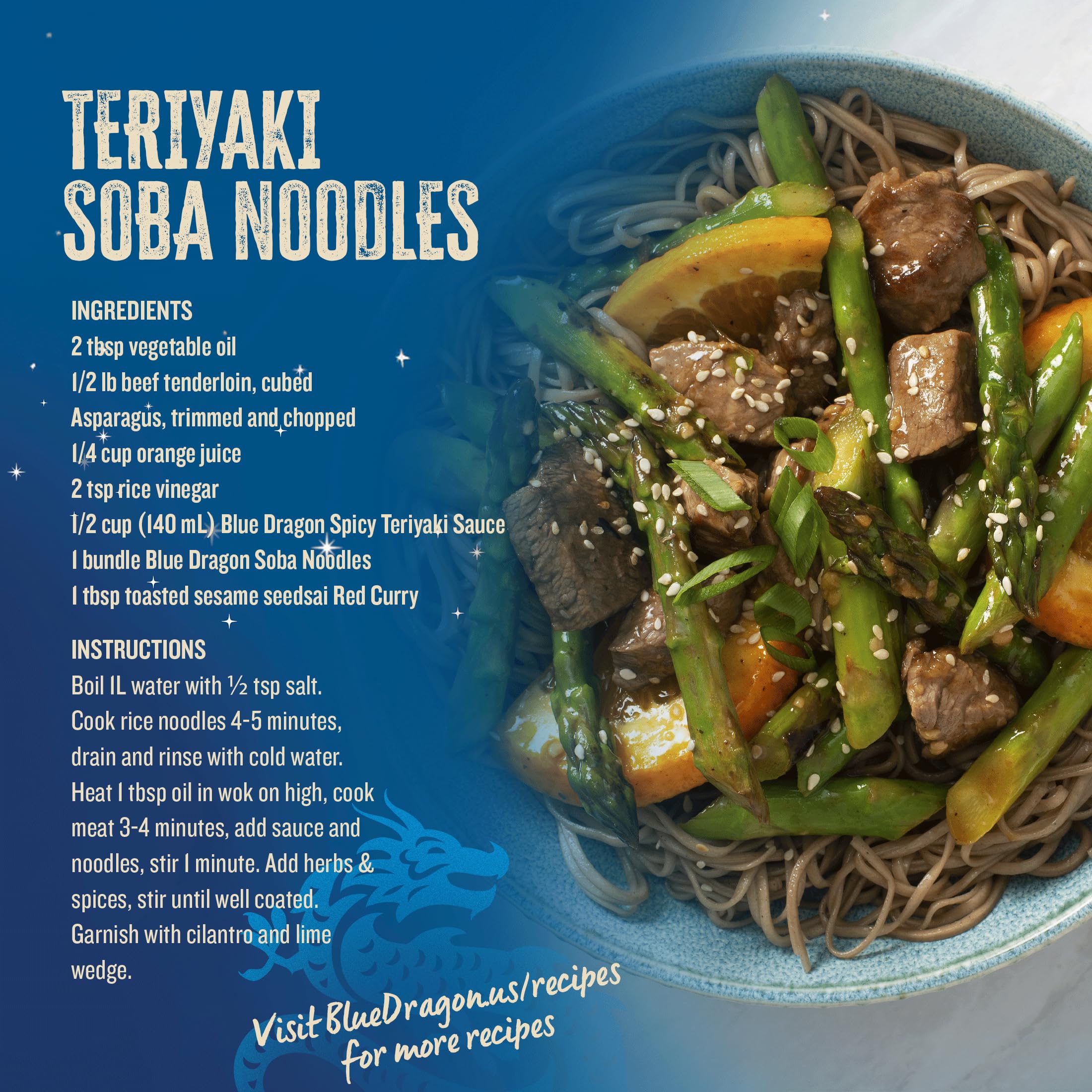 Blue Dragon noodles stir-fried with vegetables showing versatility and flavor boost